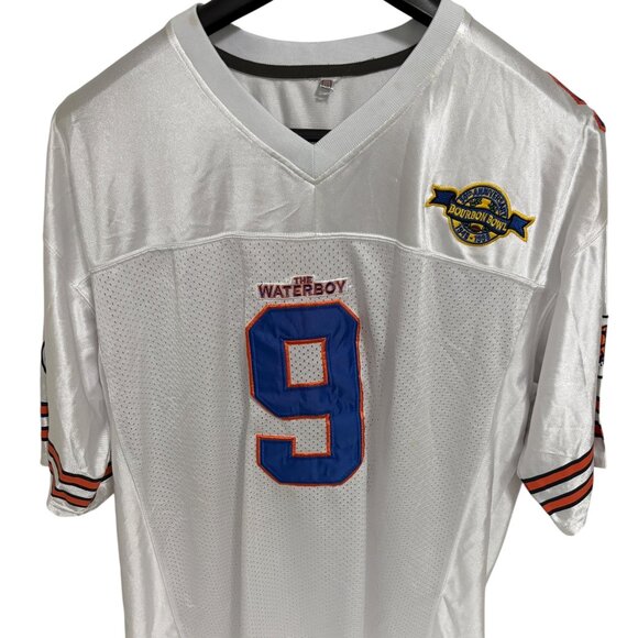 Bobby Boucher #9 The Waterboy Football Jersey Adam Sandler White Size XXL - Picture 1 of 6